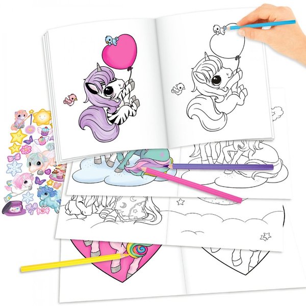 Libreta unicornio para colorear Ylvi's Fantasy Model