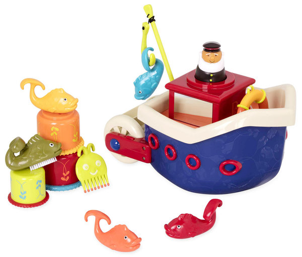 Barco con juguetes baño Fish & Splish B Toys