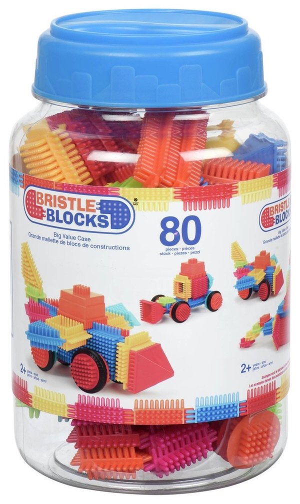 Bote Bloques Construcción Bristle Blocks 80 piezas