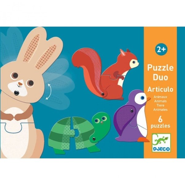 ---DESCATALOGADO - Puzzle Duo Djeco Animales Articulados