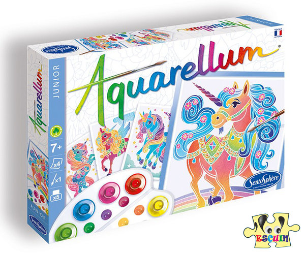 Aquarellum Junior Unicornios para pintar Sentosphère