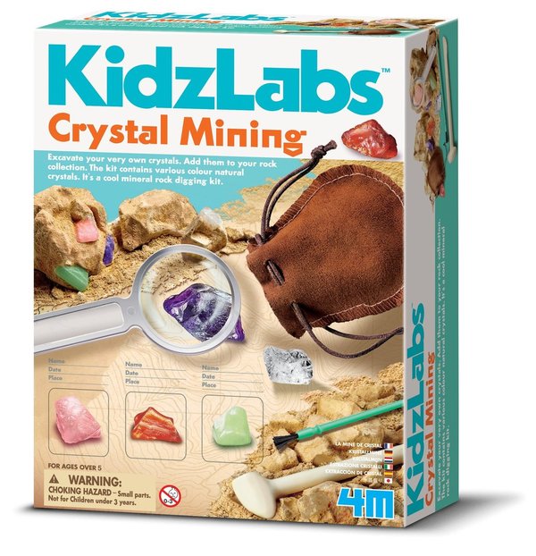Experimento Kidzlabs Excavación Cristales y Geología 4M