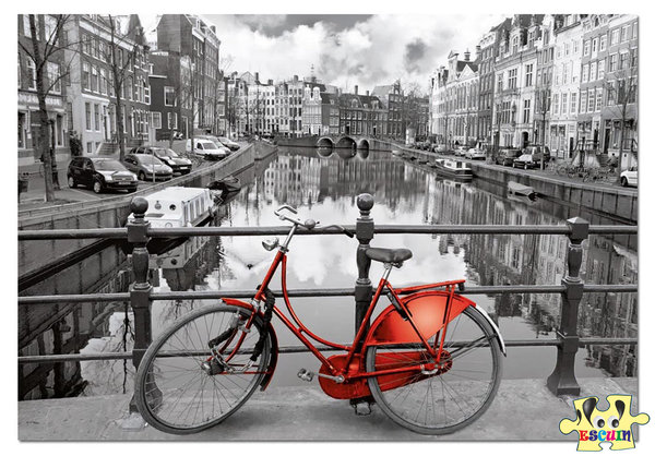 Puzzle 1000 Piezas Bicicleta en Ámsterdam Educa
