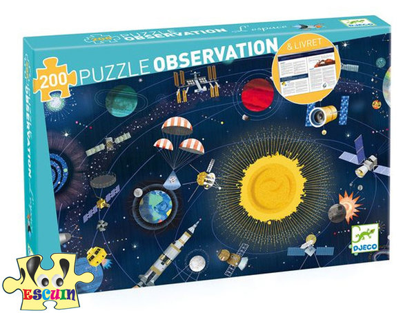 Puzzle Observación 200 Piezas El Espacio Djeco