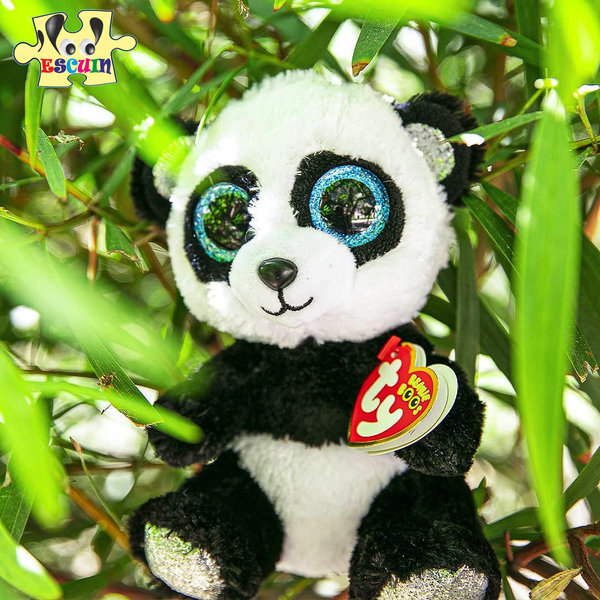 Peluche Ty Beanie Boos Oso Panda Bamboo 15 cm.