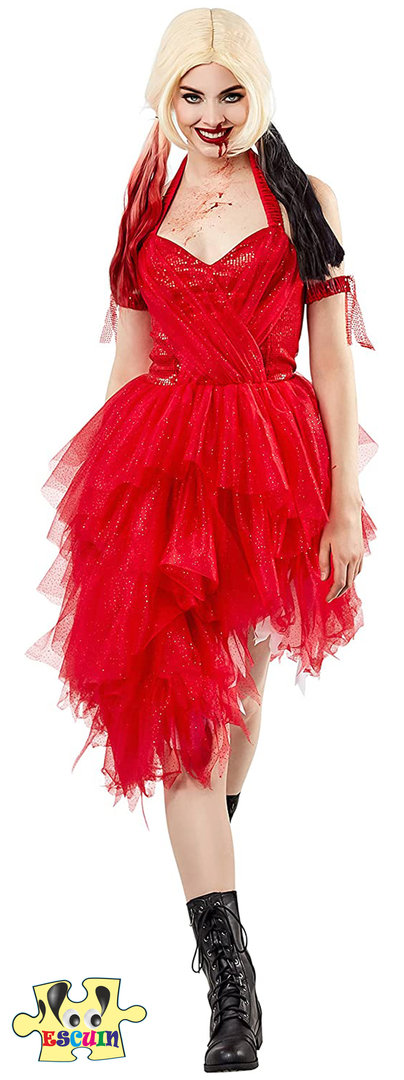 Disfraz Harley Quinn - Vestido Rojo - Escuin Toys